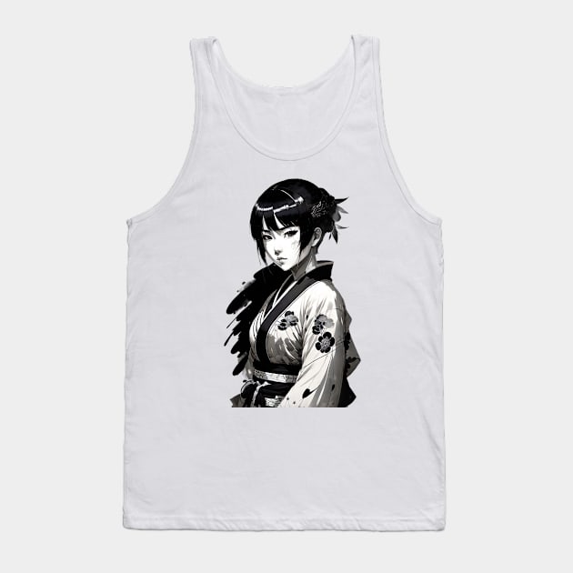 Anime Girl With Kimono 01 Tank Top by SanTees